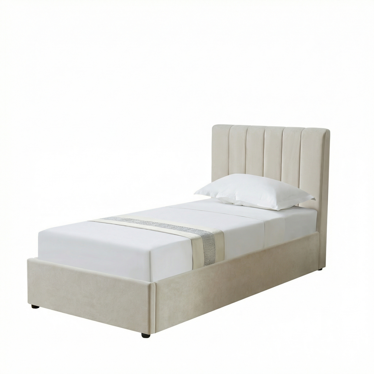 Single Ottoman Storage Bed with Memory Foam Mattress (4 COLOUR CHOICES)