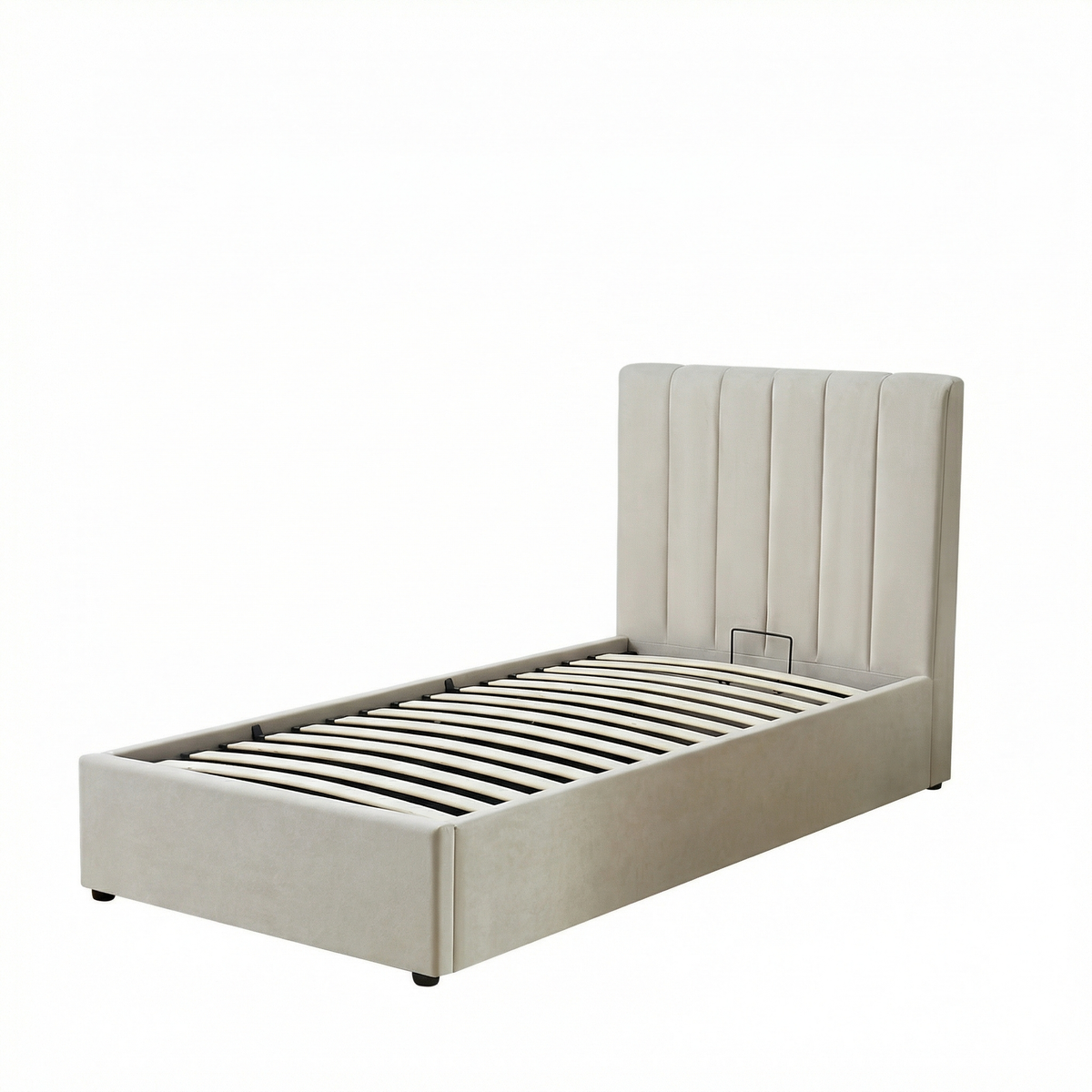Single Ottoman Storage Bed with Memory Foam Mattress (4 COLOUR CHOICES)
