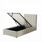 Single Ottoman Storage Bed with Memory Foam Mattress (4 COLOUR CHOICES)