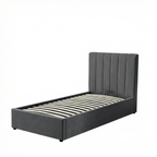 Single Ottoman Storage Bed with Memory Foam Mattress (4 COLOUR CHOICES)