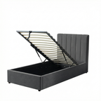 Single Ottoman Storage Bed with Memory Foam Mattress (4 COLOUR CHOICES)
