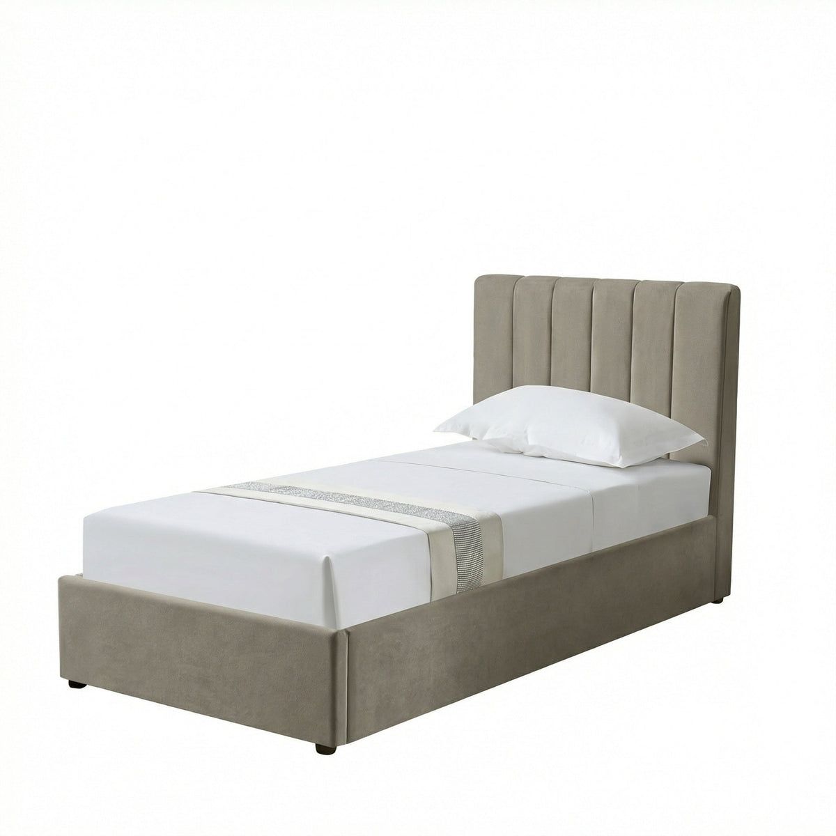 Single Ottoman Storage Bed with Memory Foam Mattress (4 COLOUR CHOICES)