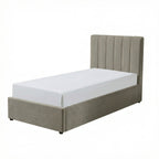 Single Ottoman Storage Bed with Memory Foam Mattress (4 COLOUR CHOICES)