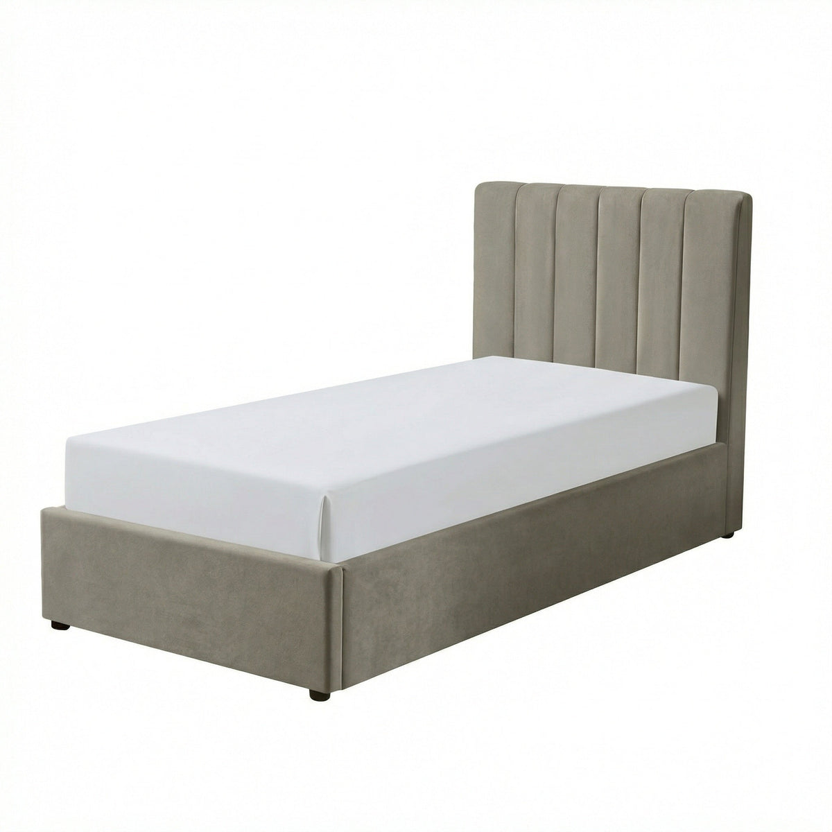 Single Ottoman Storage Bed with Memory Foam Mattress (4 COLOUR CHOICES)