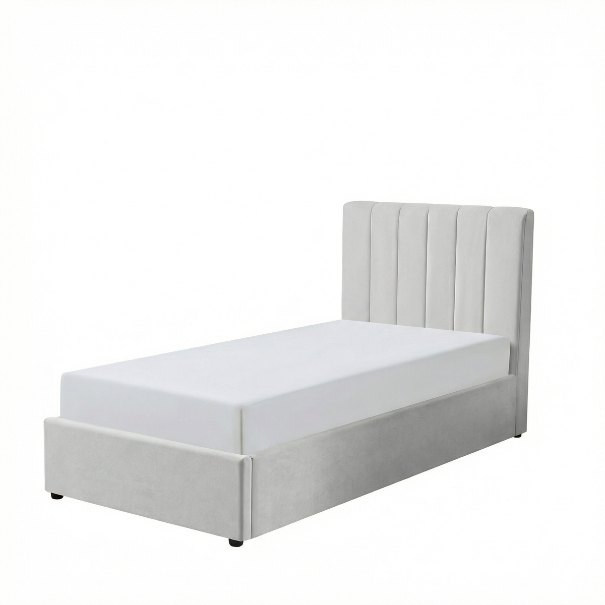 Single Ottoman Storage Bed with Memory Foam Mattress (4 COLOUR CHOICES)