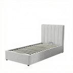 Single Ottoman Storage Bed with Memory Foam Mattress (4 COLOUR CHOICES)