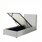 Single Ottoman Storage Bed with Memory Foam Mattress (4 COLOUR CHOICES)