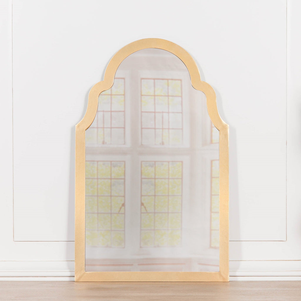Gold Arch Metal Wall Mirror