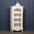 White Carved Bookcase