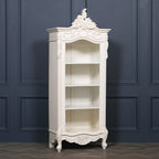 White Carved Bookcase