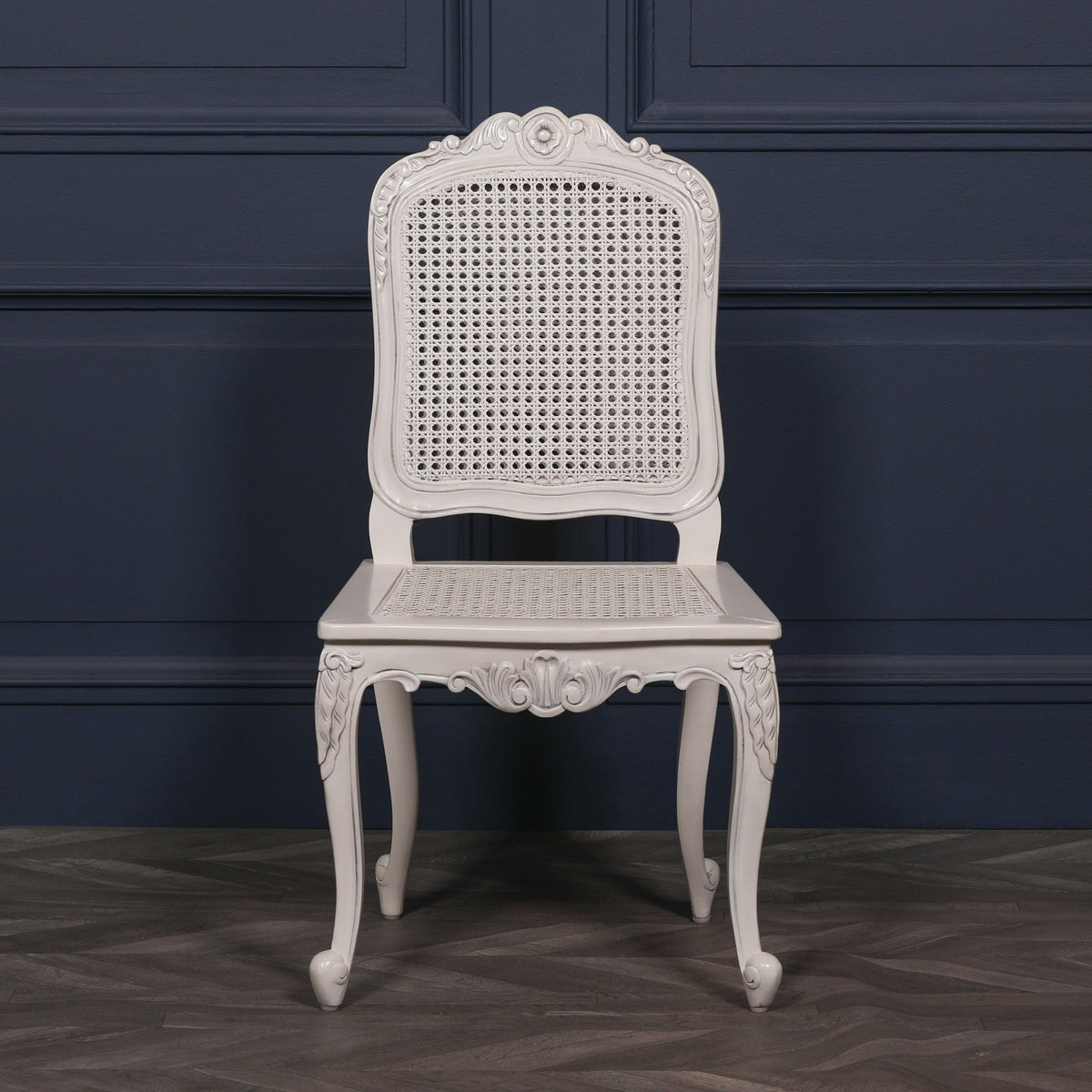 Off White Rattan Dining / Bedroom Chair