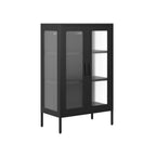 Black Modern Industrial Style Display Cabinet