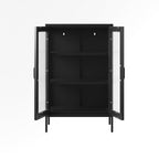 Black Modern Industrial Style Display Cabinet