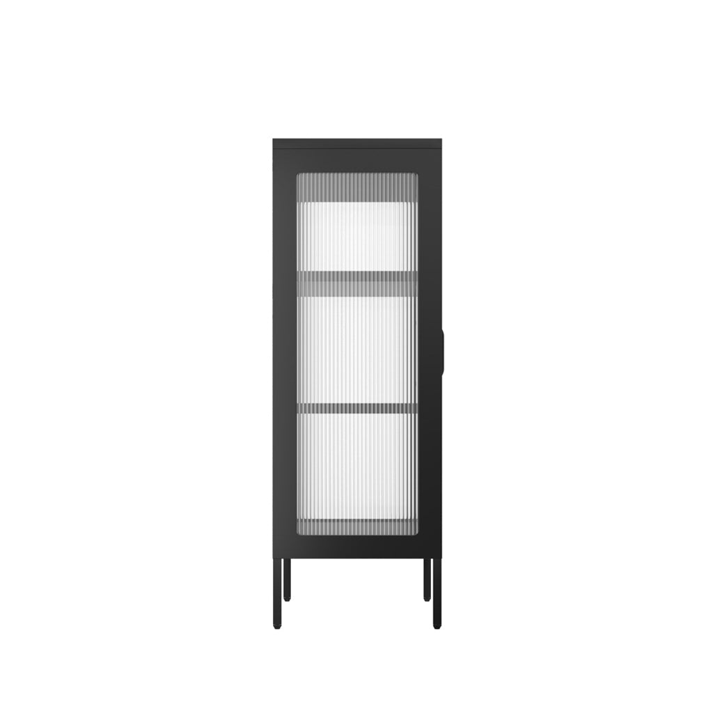 Black Modern Industrial Style Display Cabinet