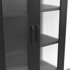 Black Modern Industrial Style Display Cabinet