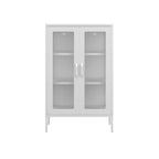 White Sleek Industrial Cabinet