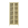 Tall Beige Display Cabinet