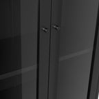 Tall Black Display Cabinet