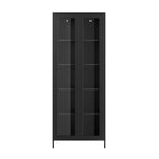 Tall Black Display Cabinet