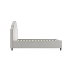 Grey Thin Stripe Single Bed