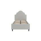 Grey Thin Stripe Single Bed