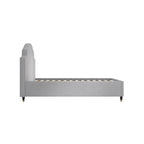 Grey Thin Stripe Single Bed
