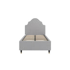 Grey Thin Stripe Single Bed
