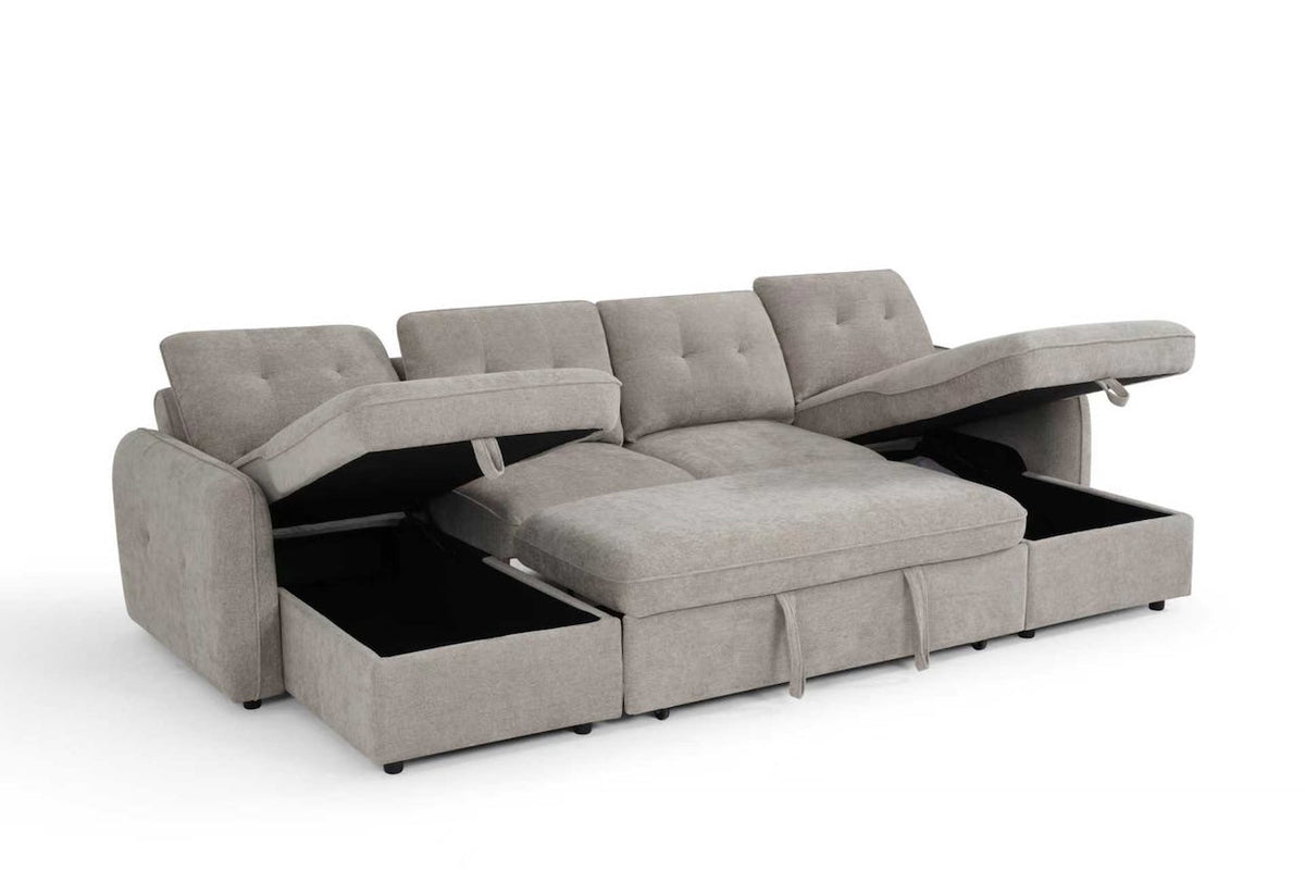 Moscow Sofabed Beige U Shape Corner