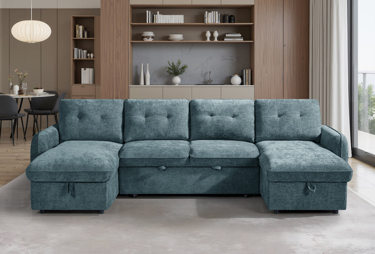 Moscow Sofabed Blue U Shape Corner