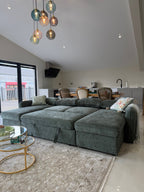 Moscow Sofabed Green U Shape Corner