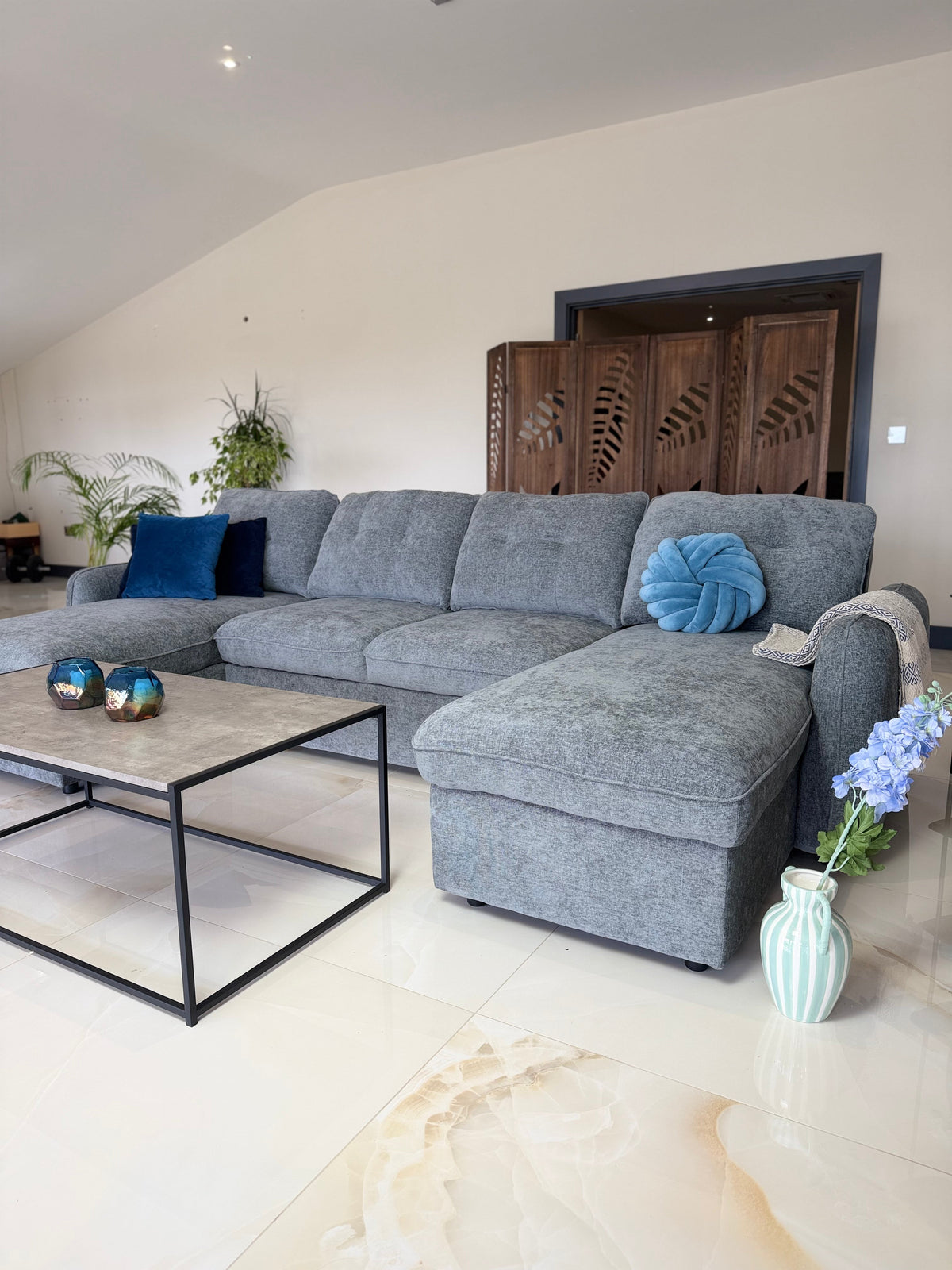 Moscow Sofabed Grey U Shape Corner