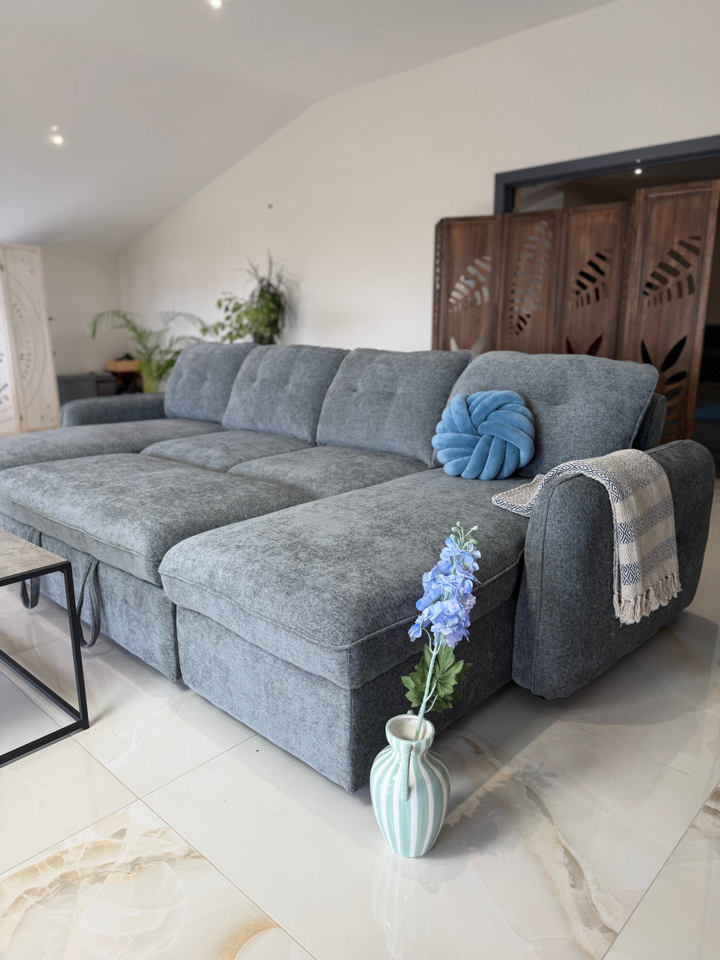 Moscow Sofabed Grey U Shape Corner