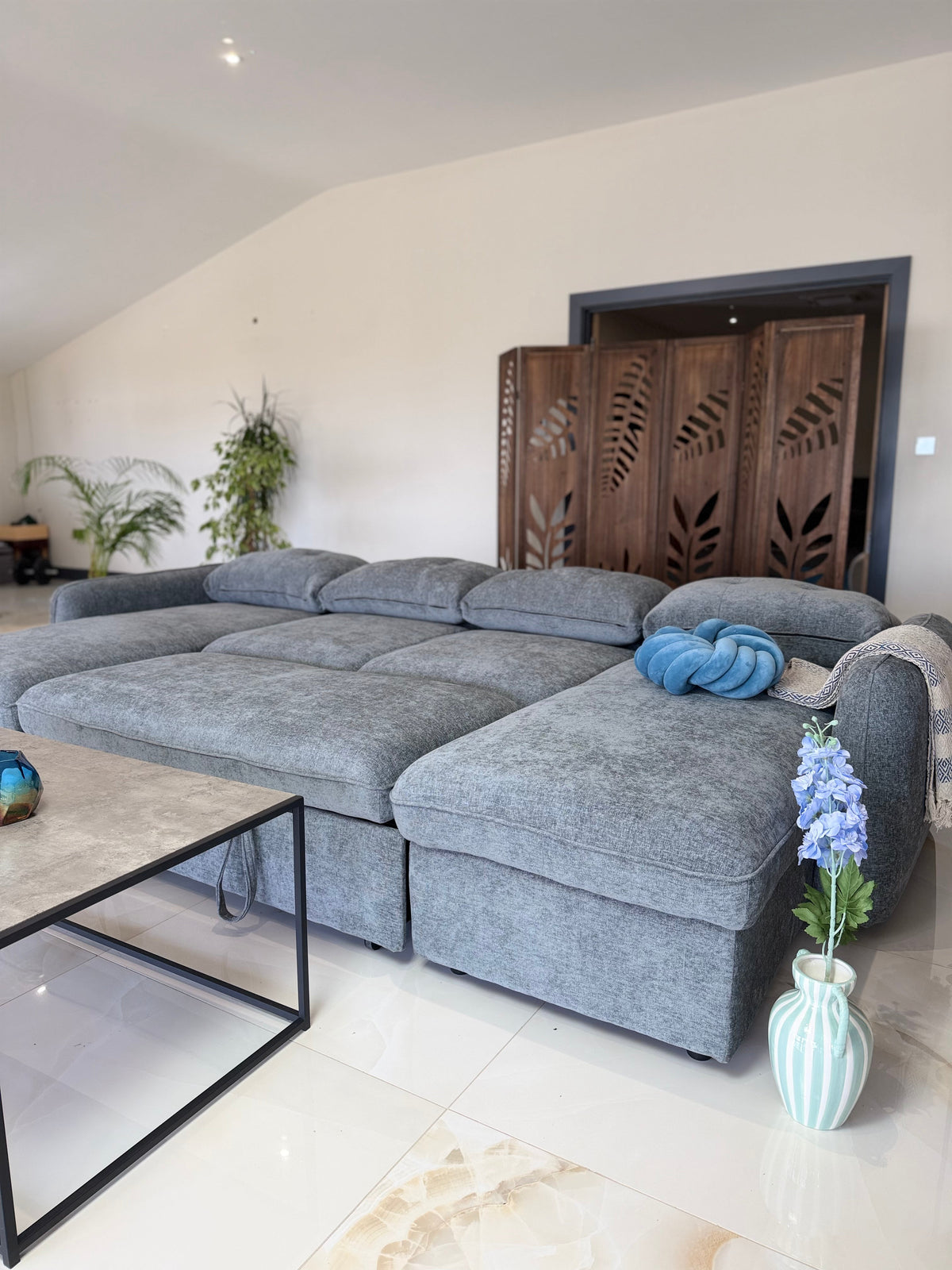 Moscow Sofabed Grey U Shape Corner