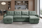Moscow Sofabed Green U Shape Corner