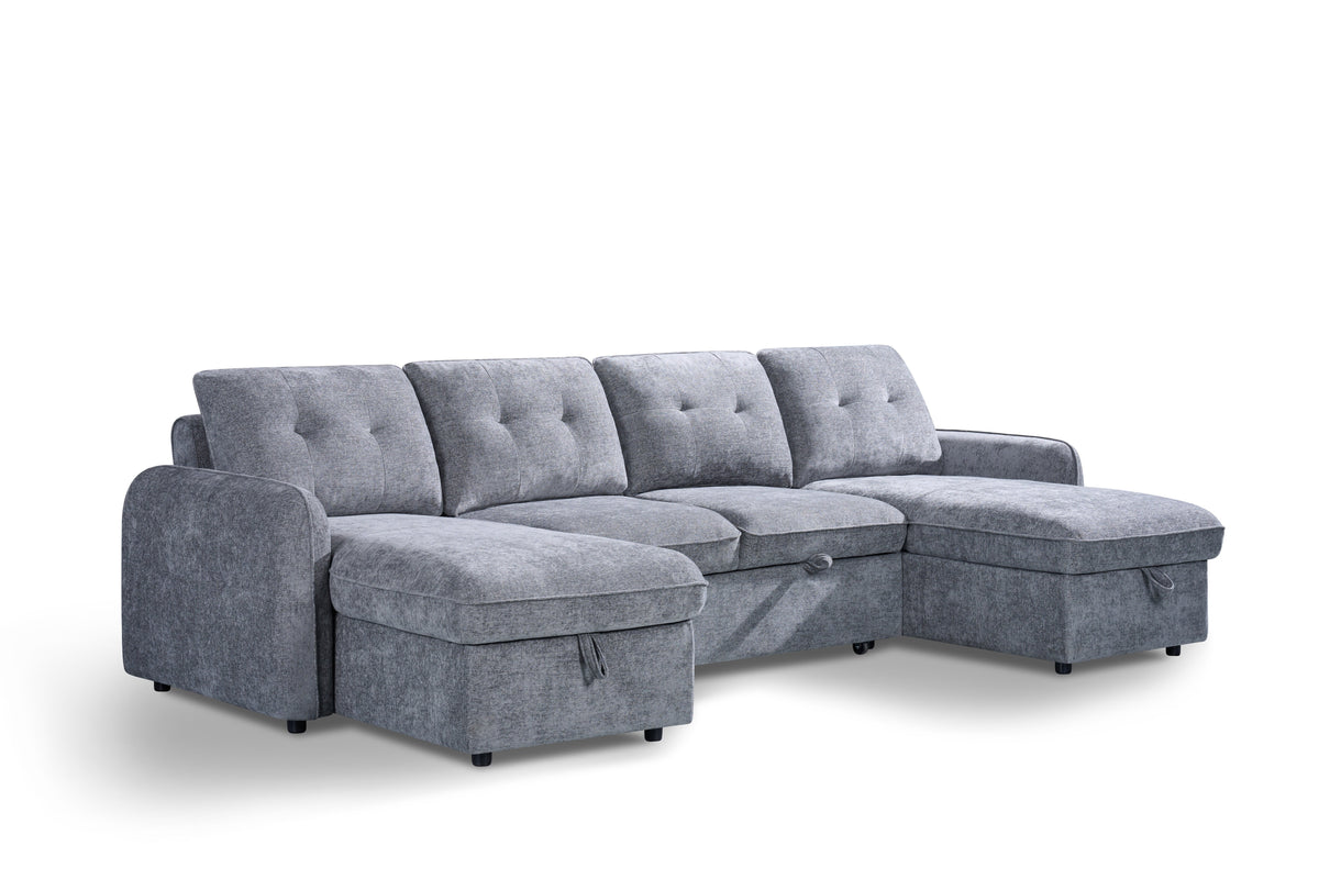 Moscow Sofabed Grey U Shape Corner