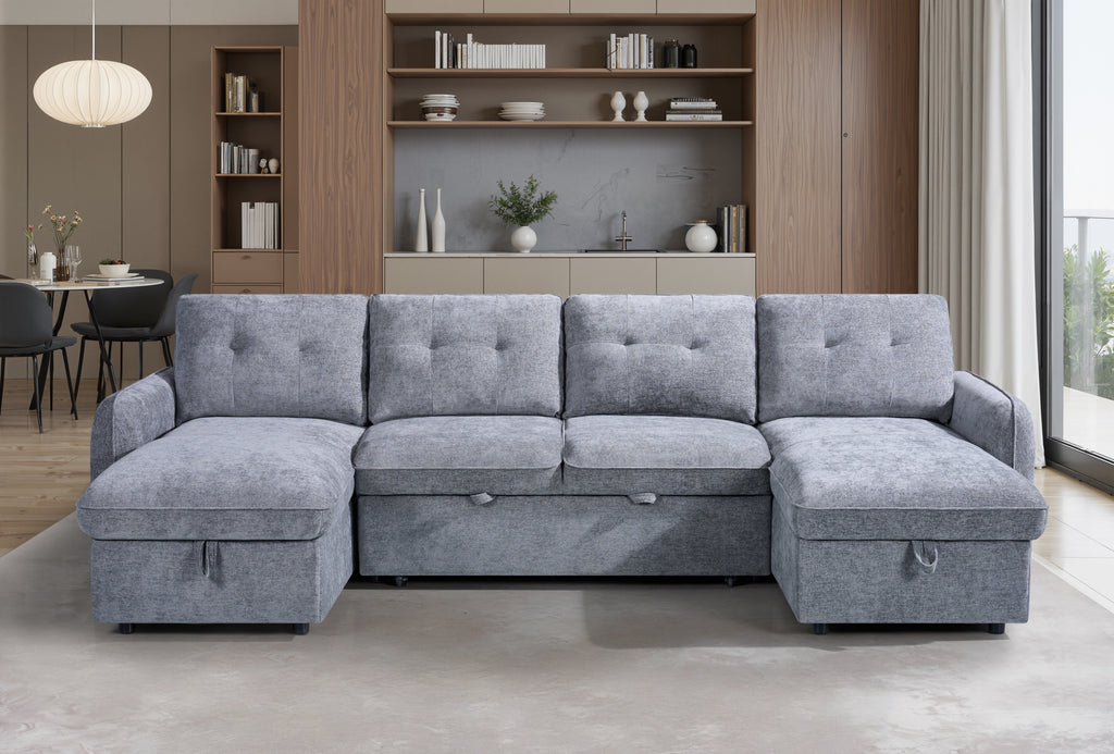 Moscow Sofabed Grey U Shape Corner
