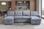 Moscow Sofabed Grey U Shape Corner