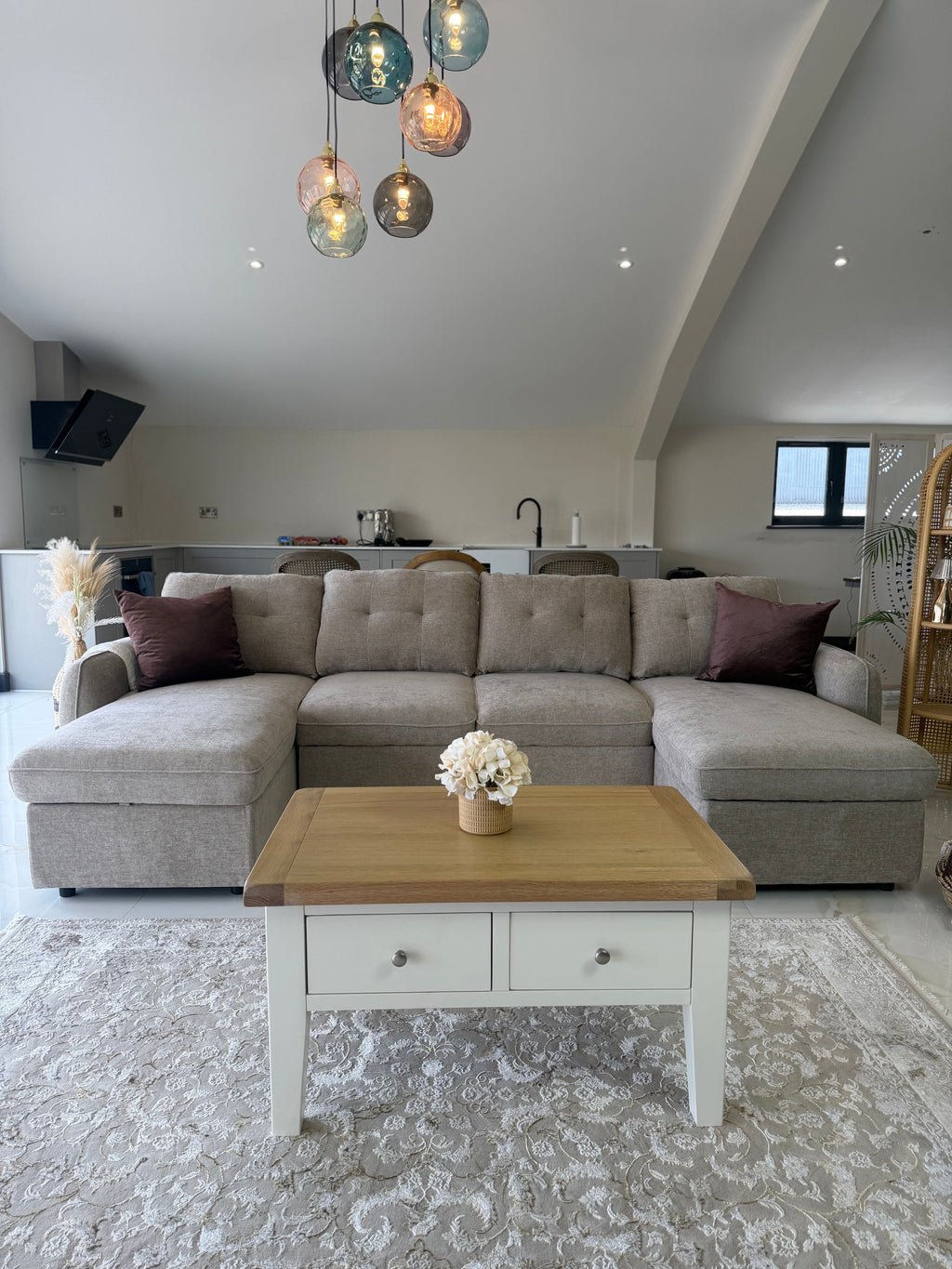 Moscow Sofabed Beige U Shape Corner