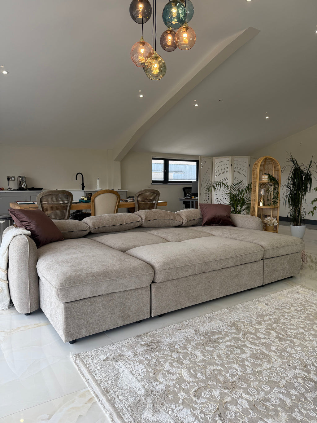 Moscow Sofabed Beige U Shape Corner