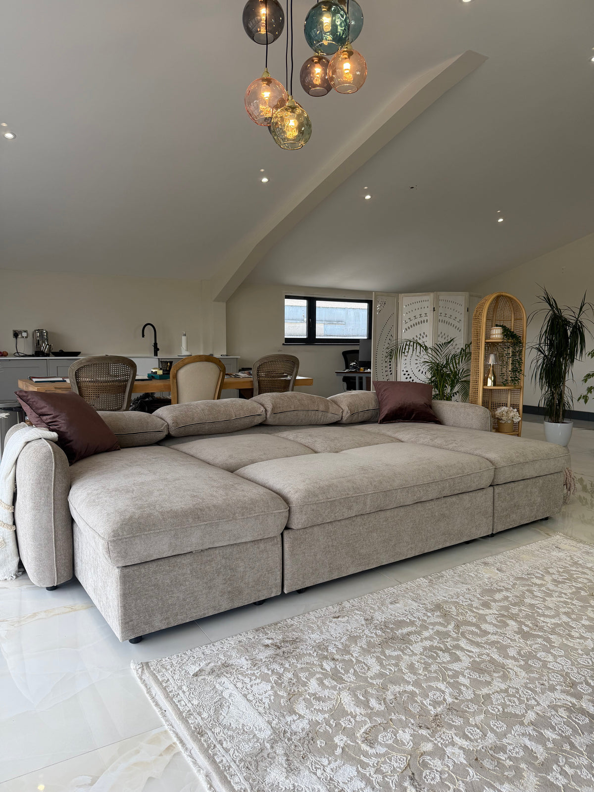 Moscow Sofabed Beige U Shape Corner
