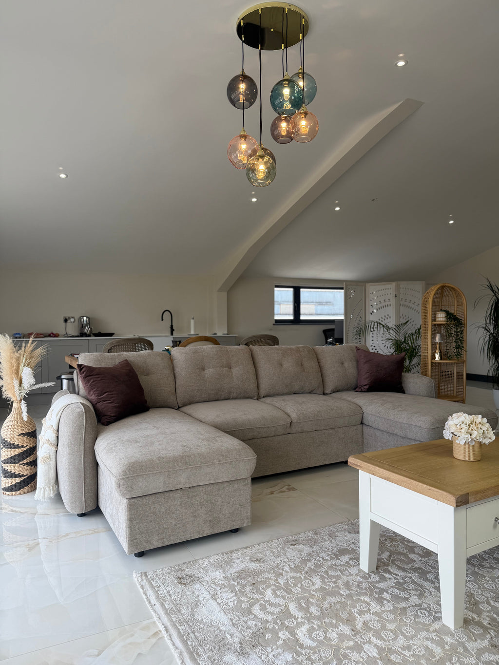 Moscow Sofabed Beige U Shape Corner