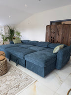 Moscow Sofabed Blue U Shape Corner