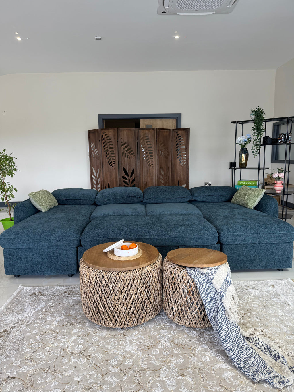 Moscow Sofabed Blue U Shape Corner