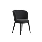 Rina Black Dining Table with 6 Nova Black Chairs
