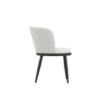 Rina Black Dining Table with 4 Nova Ivory Chairs