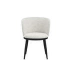 Rina Black Dining Table with 6 Nova Ivory Chairs