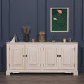 White Distressed Oriental Sideboard