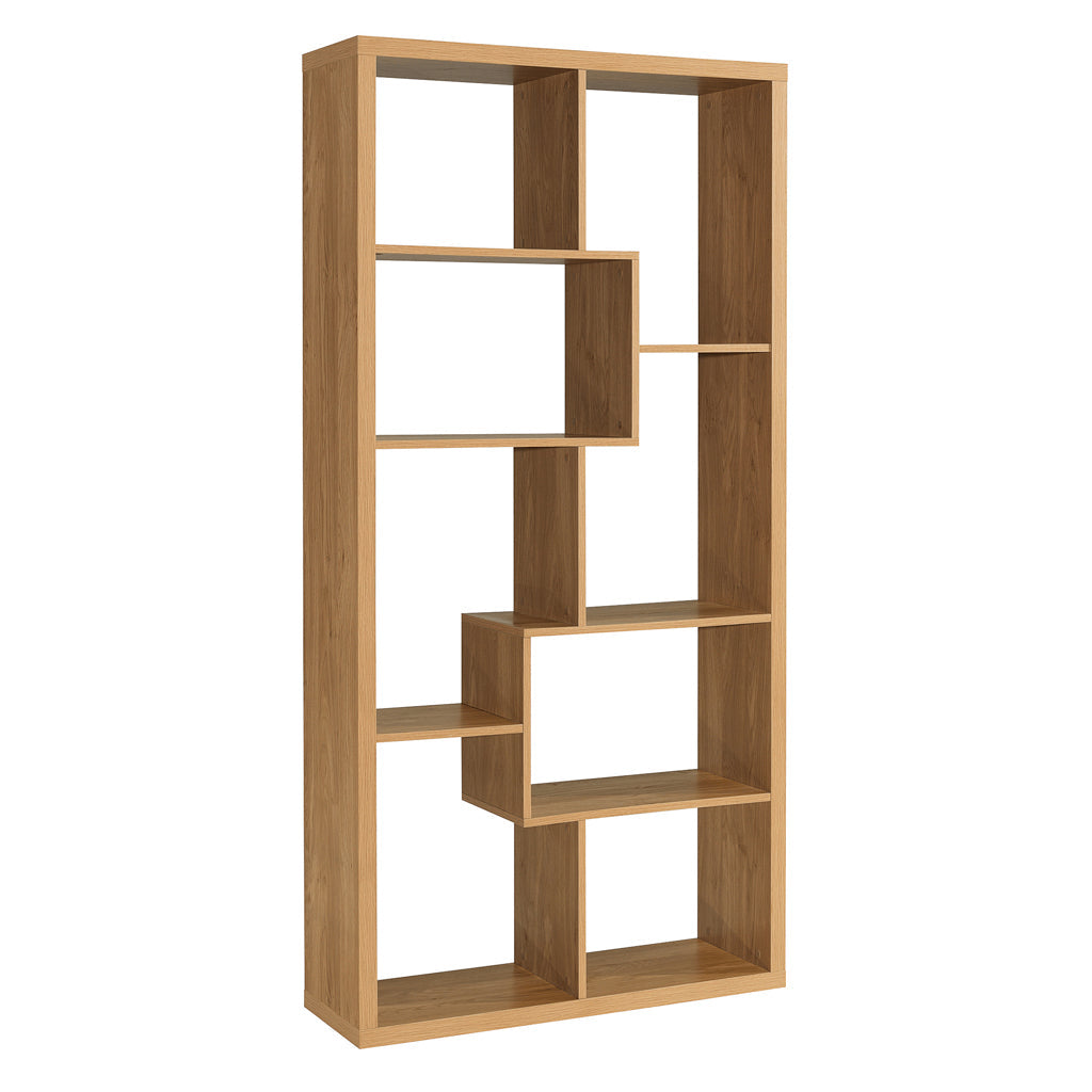 Light Oak Abstract Shelving Unit