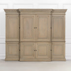 Large Wooden Triple Breakfront TV Cabinet