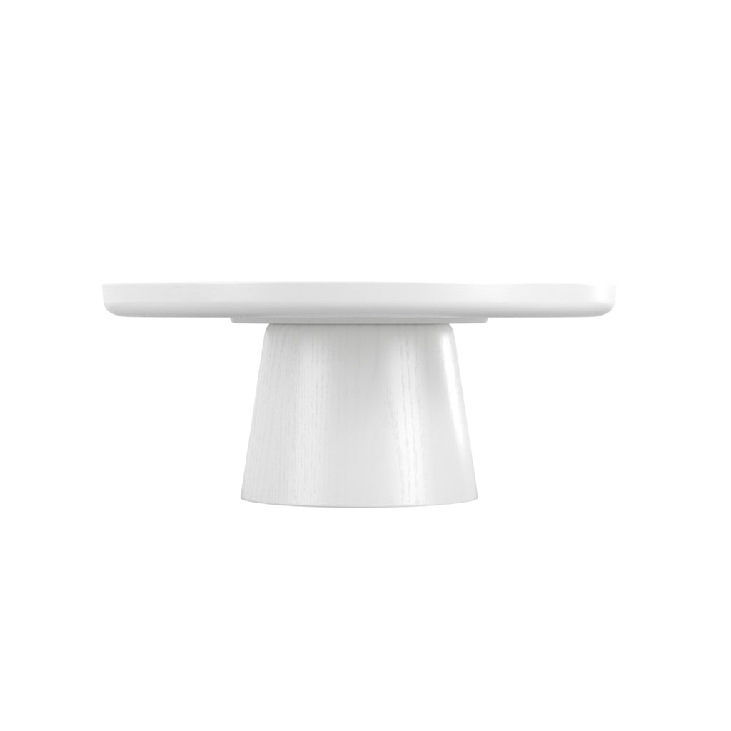 Large White Wooden Grain Effect Coffee Table